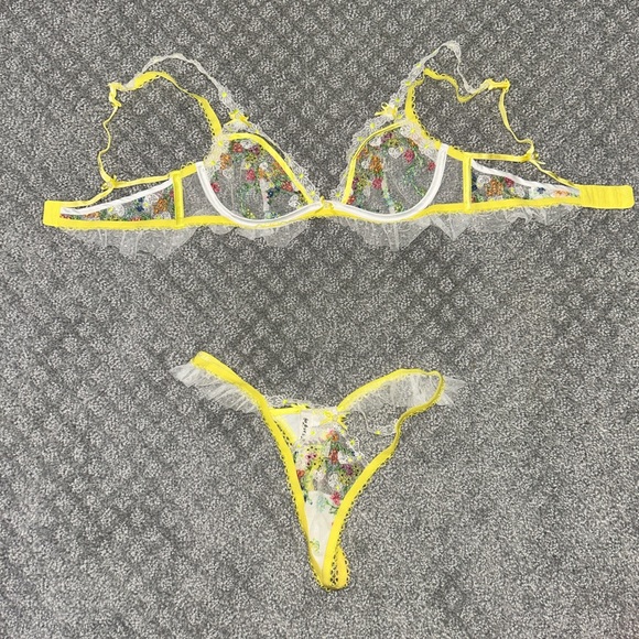 For Love and Lemons Summer Lovin Lace Lingerie Set - Picture 3 of 7